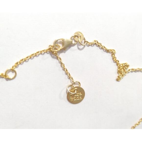 Pura Vida Pendant Necklace Turquoise Evil Eye Dainty Gold Tone 18" Long - Picture 8 of 10